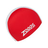 Gorro de natación Junior Poliéster Rojo-Blanco Zoggs 465046RDWH