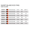 Aletas de Natación Corta Eco Negro-Naranja UE 43-44-UK 9-10-US 10-11 Zoggs 465220BKOR910