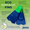 Aletas de natación de hoja corta Eco Aqua EU 45-46-UK 11-12-US 12-13 Zoggs 465220BLAQ112
