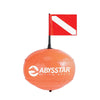 Boyas Esféricas con Bandera Desmontable Naranja 38cm Abysstar 50100