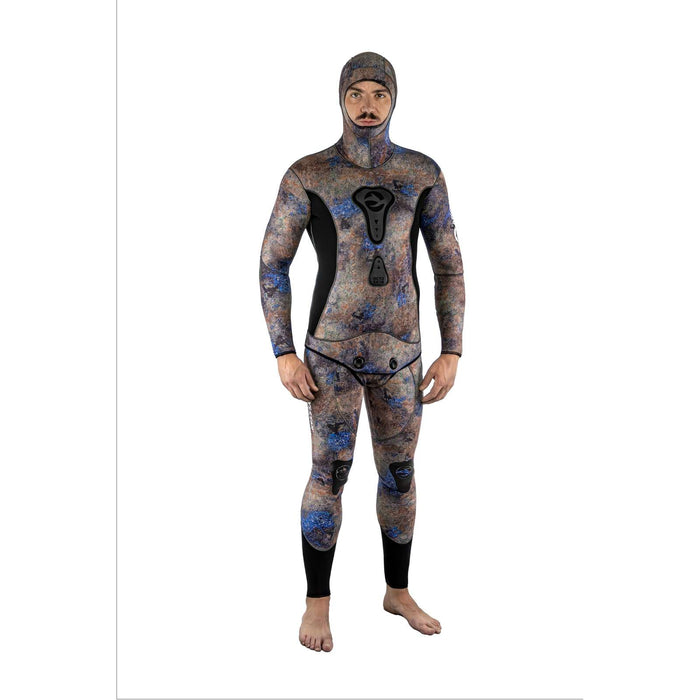 Neopreno traje de buceo completo Octoskin Hombre 5mm Camo-Marrón-Azul M Abysstar 59031