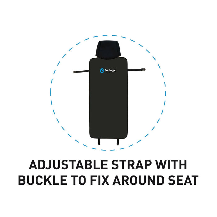 Funda de asiento de coche impermeable Individual Neopreno Negra Suflogic 59117