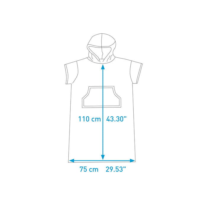 Poncho Cian-Gris Surflogic 59804