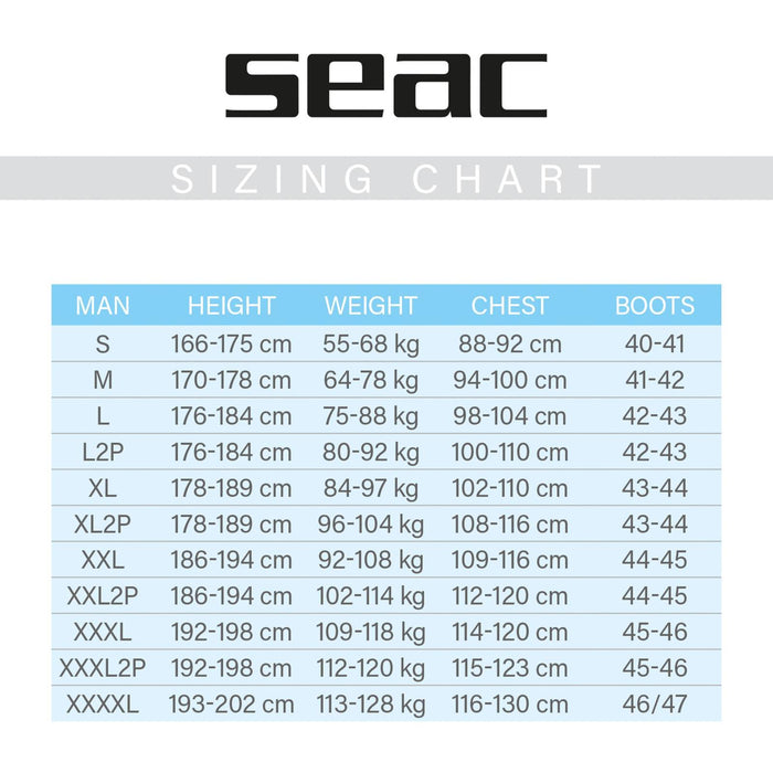 Mono de buceo Warmdry Hombre 4mm XXL Seac 6-1-XXL