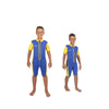 Traje de neopreno corto para snorkel mar primavera niños 2,5 mm azul-amarillo 10 años Abysstar 60217