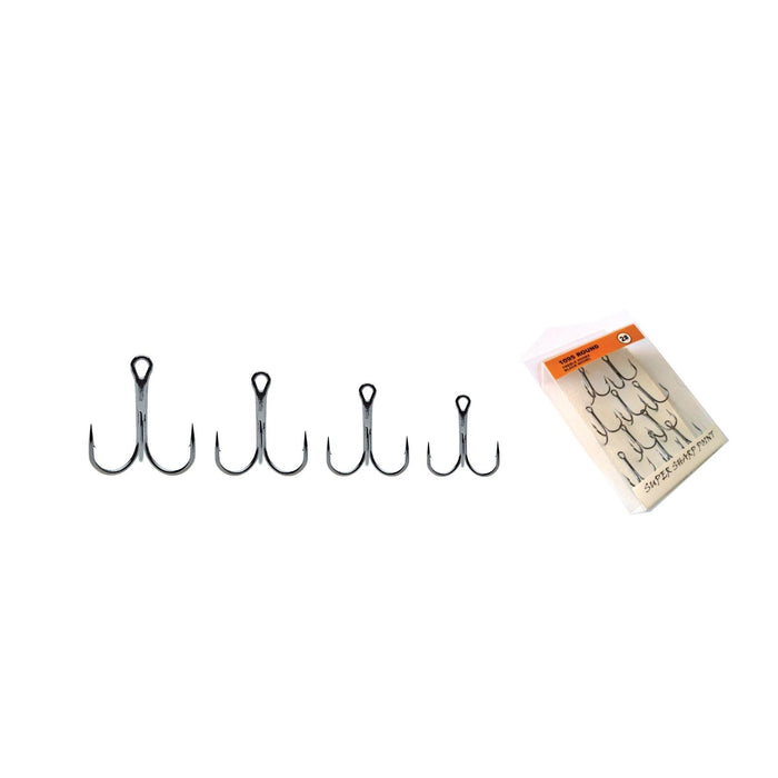 Anzuelos triples de pesca negro-níquel №2 10 pcs Expert Predator 60540