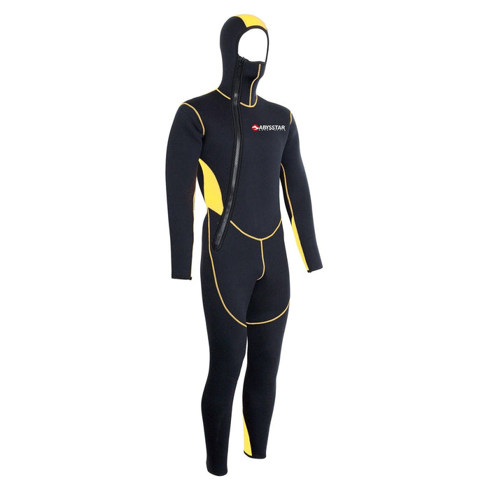 Traje de Neopreno Mono Pacific Color Con Cierre Frontal Hombre 5mm Negro-Amarillo L Abysstar 62910