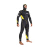 Traje de Neopreno Mono Pacific Color Con Cierre Frontal Hombre 5mm Negro-Amarillo XXL Abysstar 62912