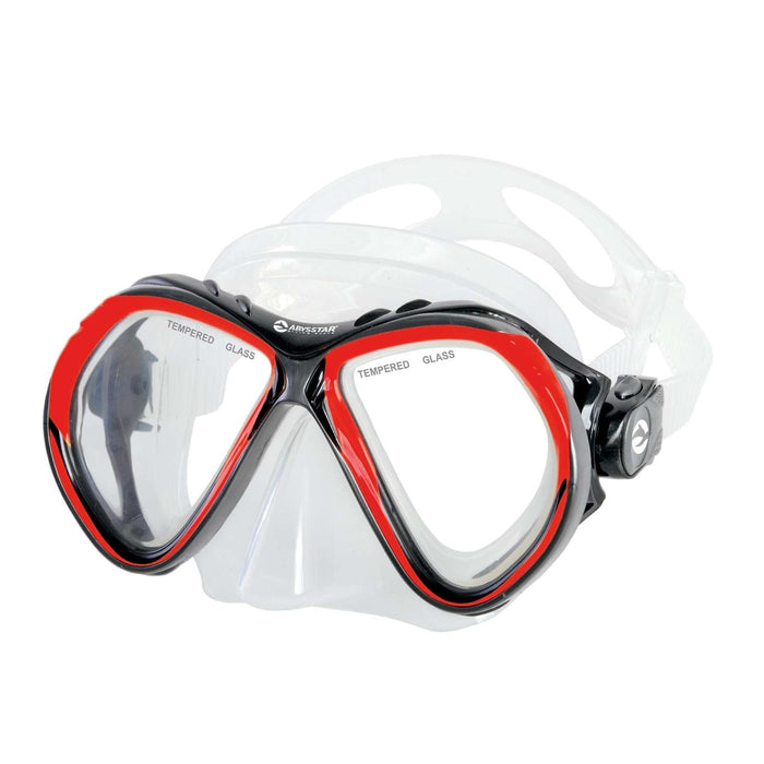 Máscara de buceo Vanity Transparente-Rojo Abysstar 63131RD