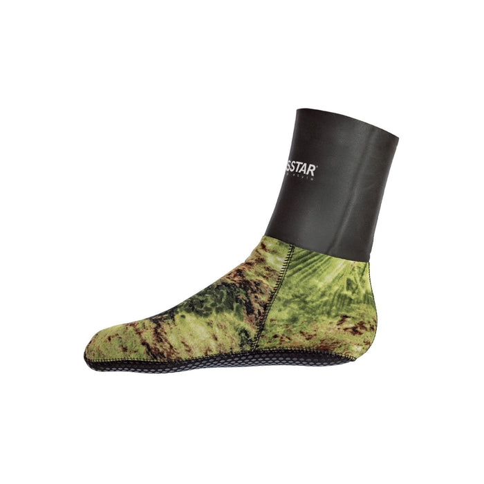 Calcetines de pesca submarina Mimetico Evo 3mm Camo-Verde S Abysstar 68056
