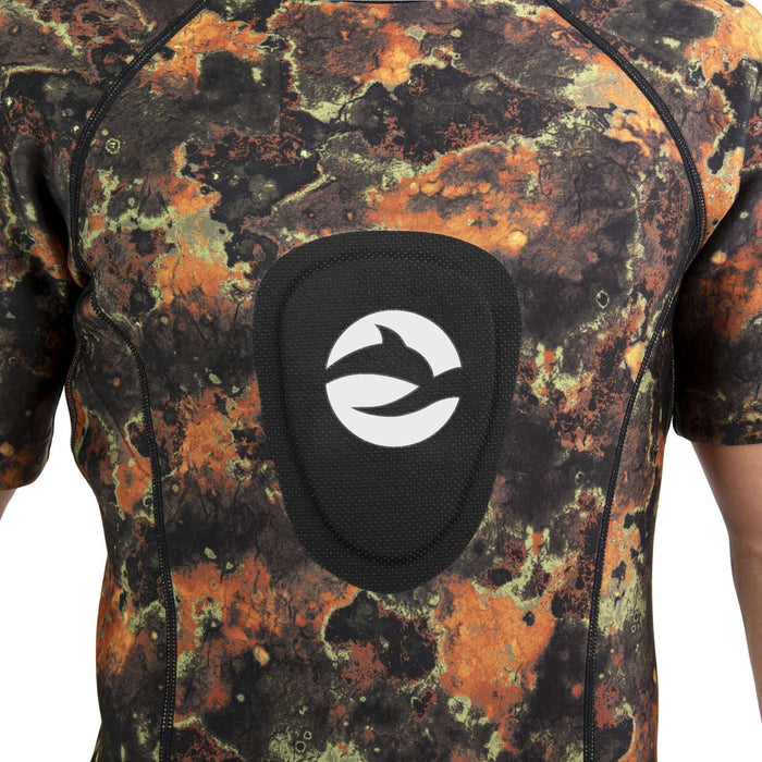 Traje de buceo corto para pesca submarina Sea Spring Hombre 2,5mm Camo-Marrón-Naranja XL Abysstar 68152