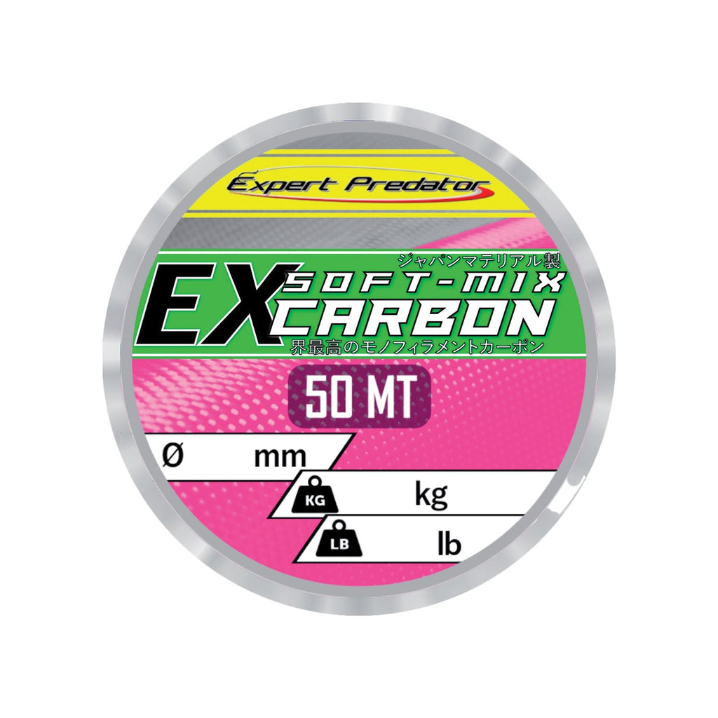 Línea recubierta de nylon Ex Soft-Mix Carbon 50m 13,6kg 0,40mm Expert Predator 68812