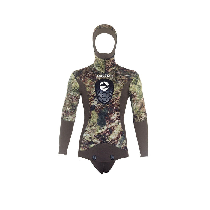 Neopreno traje de buceo completo Grouper Evo Hombre 7mm Camo-Verde S Abysstar 69139