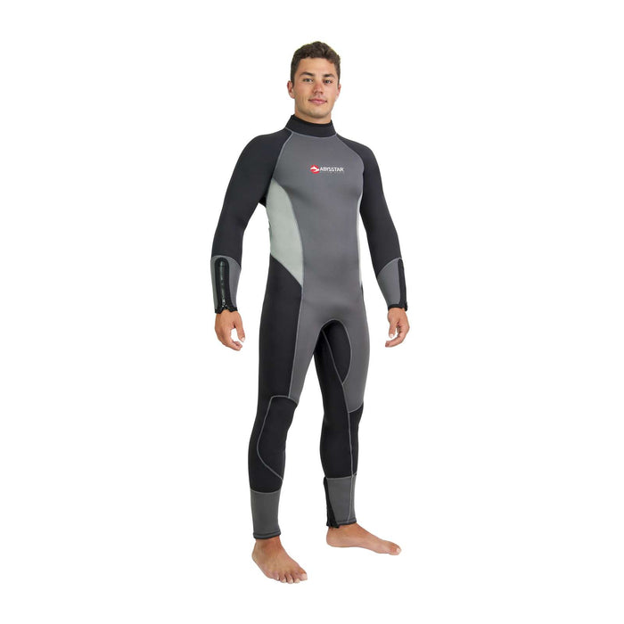 Traje de Buceo Completo Melbourne Hombre 5mm Negro-Gris XXXL Abysstar 69295