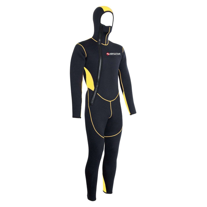 Traje de Neopreno Corto de Snorkeling Surf Hombre 2,5mm Negro-Gris-Verde M Abysstar 69490