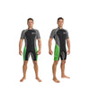 Traje de Neopreno Corto de Snorkeling Surf Hombre 2,5mm Negro-Gris-Verde XL Abysstar 69492