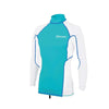 Camiseta de Natación Tijuana Lycra Manga Larga Mujer Blanca-Azul XL Abysstar 69507