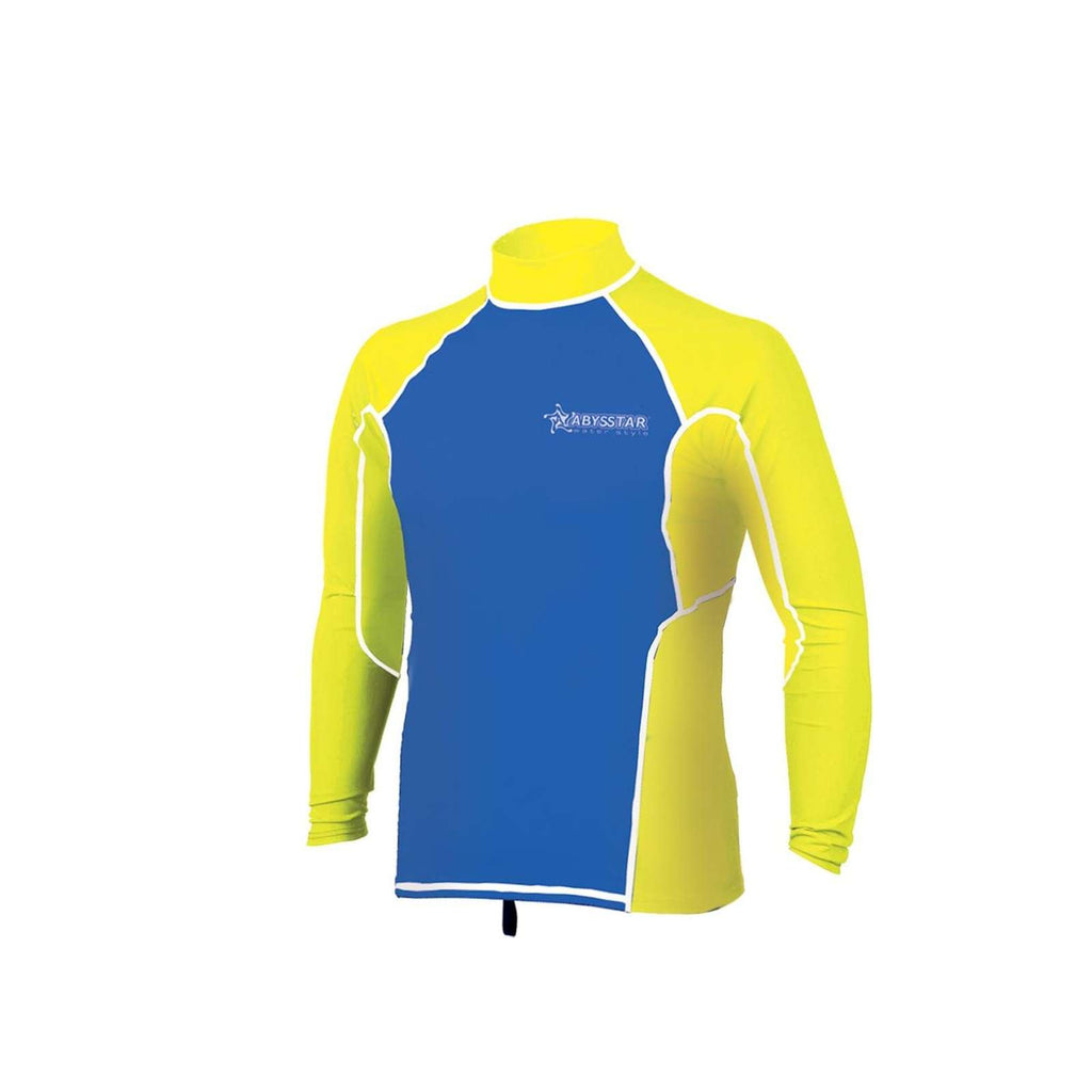 Camiseta de Natación Tijuana Lycra Manga Larga Niños Amarillo-Azul 6 Años Abysstar 69509