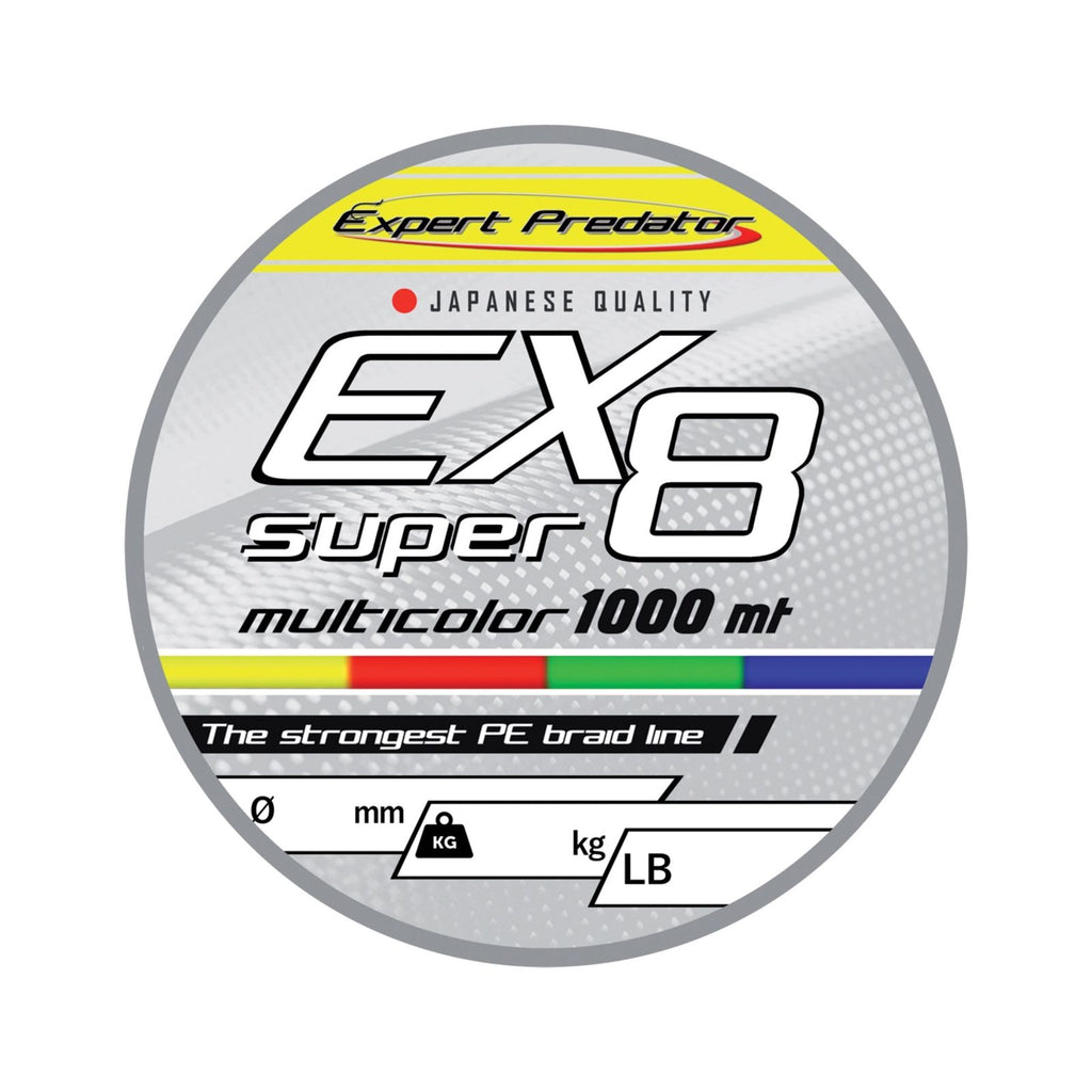Línea trenzada Ex-Super 8 Multicolor 1000m 50kg 0,45mm Expert Predator 69633
