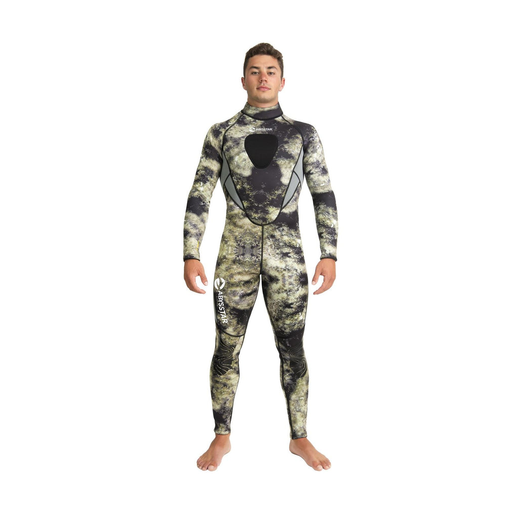 Traje de buceo completo para pesca submarina Sidney Hombre 2,5mm Camo-Verde-Beige XXL Abysstar 69744