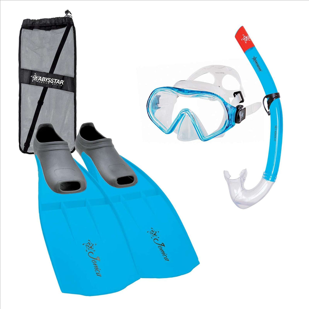 Kit de snorkel Poseidon-Anatomic-Jonica Azul Talla 41-42 Abysstar 69851BL