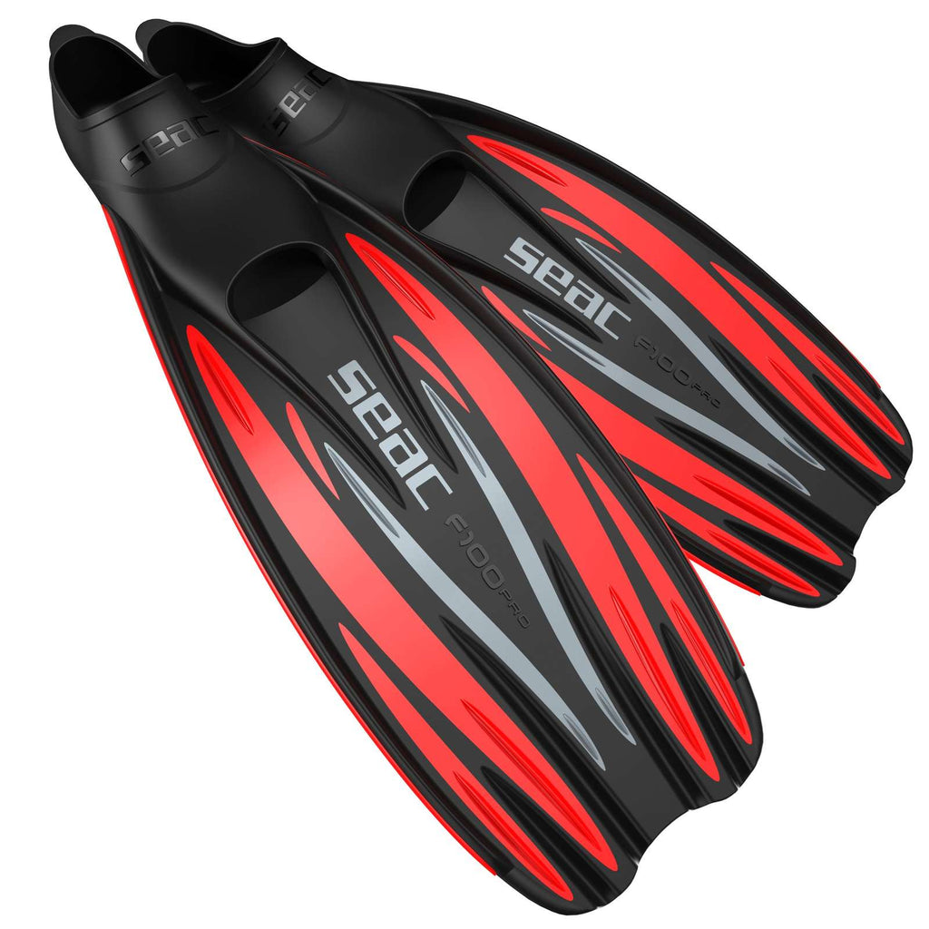 Aletas de buceo F100 Pro Rojo Talla 42-43 Seac 71-1R-42-43