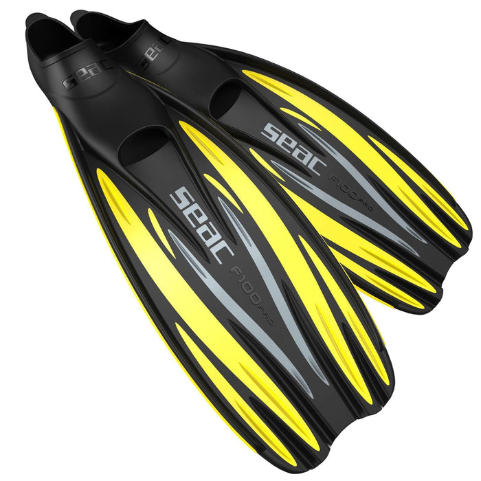 Aletas de buceo F100 Pro Amarilla Talla 46-47 Seac 71-1Y-46-47