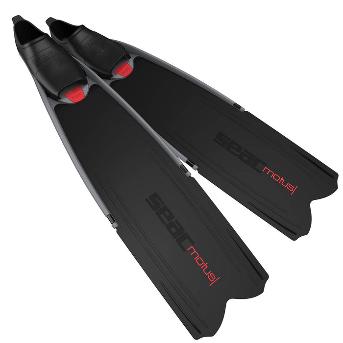 Aletas de apnea y pesca submarina Motus Negro-Rojo Talla 41-42 Seac 71-25N-41-42