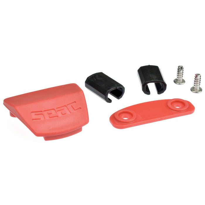 Aletas de apnea y pesca submarina Motus Negro-Rojo Talla 41-42 Seac 71-25N-41-42