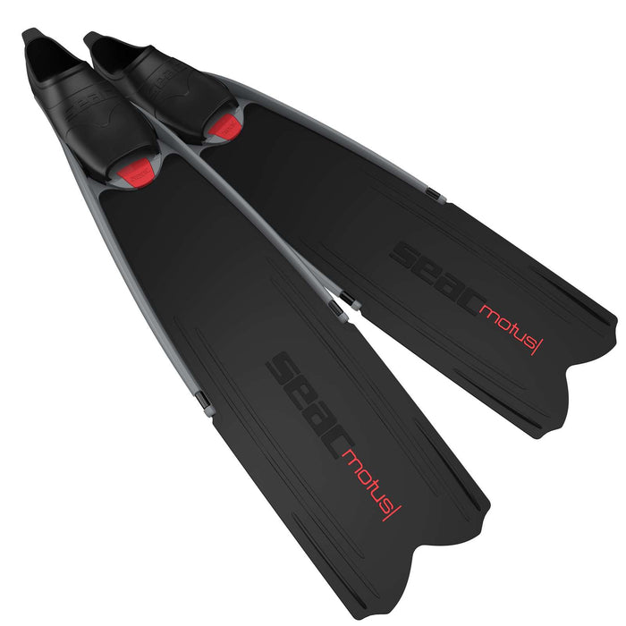 Aletas de apnea y pesca submarina Motus Negro-Rojo Talla 45-46 Seac 71-25N-45-46