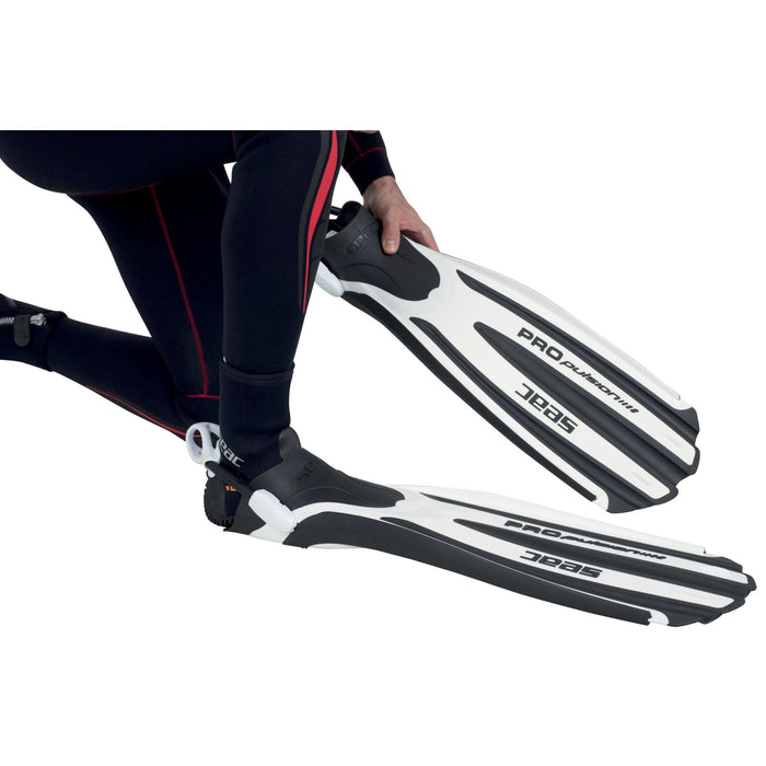 Aletas de Buceo Propulsion S Blanca L-XL ~ 43-45 Seac 71-43W-L-XL