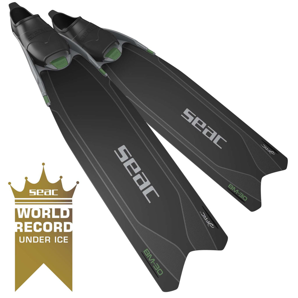 Aletas de apnea y pesca submarina Bm30 Negro-Verde 41-42 Seac 71-56NV-41-42