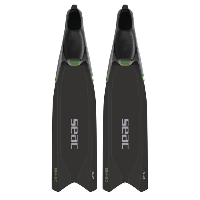 Aletas de apnea y pesca submarina Bm30 Negro-Verde 43-44 Seac 71-56NV-43-44