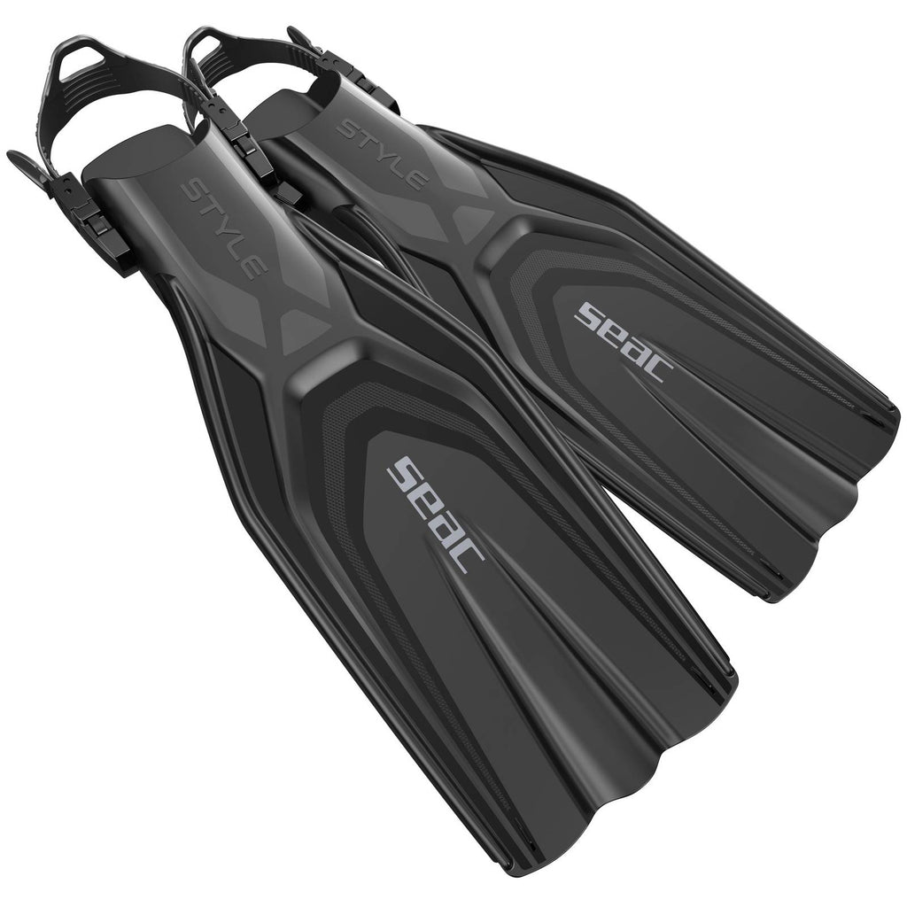 Aletas de Buceo Estilo Negro L-XL ~ 45-47 Seac 71-61N-L-XL