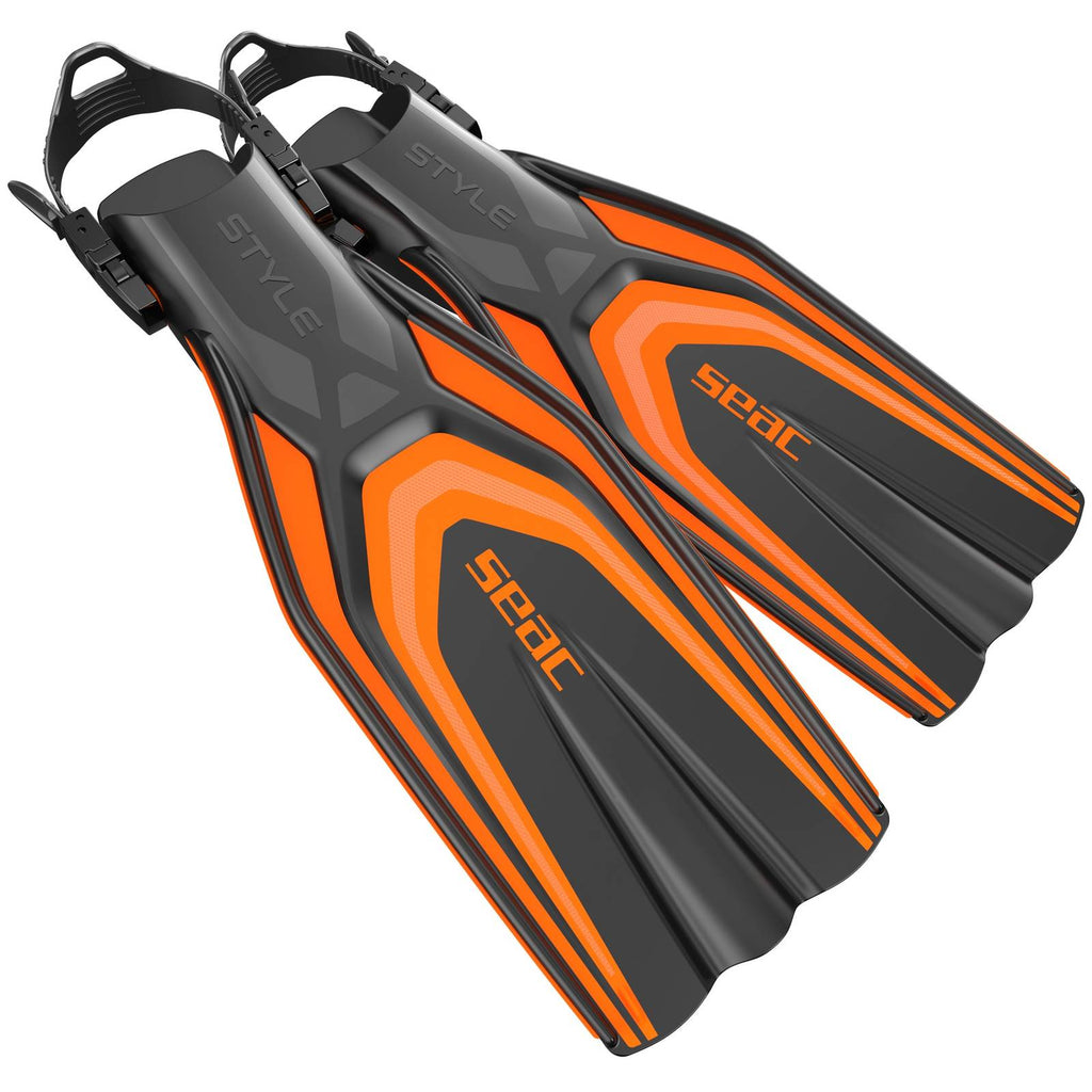Aletas de Buceo Estilo Naranja L-XL ~ 45-47 Seac 71-61O-L-XL