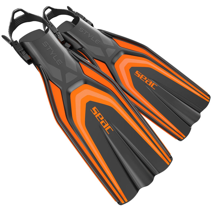 Aletas de Buceo Estilo Naranja M-L ~ 42-43 Seac 71-61O-M-L