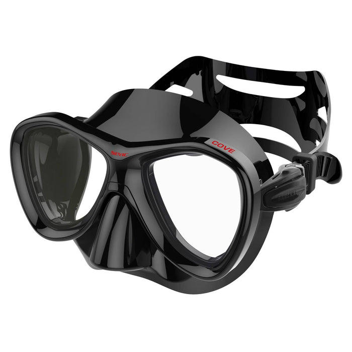 Máscara de apnea y pesca submarina Cove Negro-Rojo Seac 75-58N-SBL