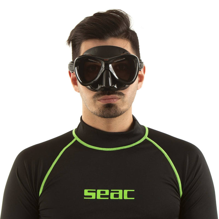 Máscara de apnea y pesca submarina Cove Negro-Rojo Seac 75-58N-SBL
