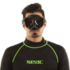 Máscara de apnea y pesca submarina Cove Negro-Rojo Seac 75-58N-SBL