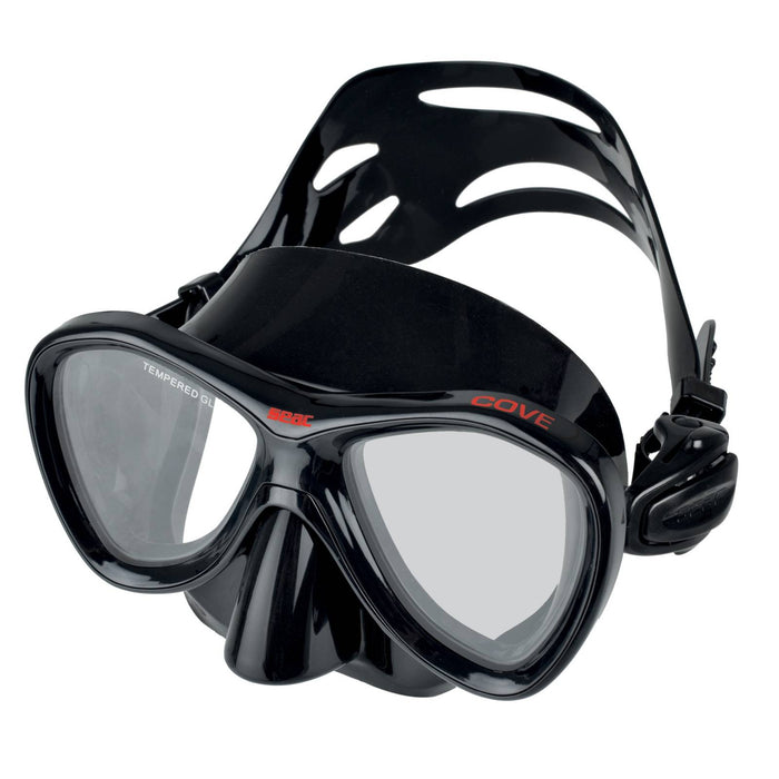 Máscara de apnea y pesca submarina Cove Negro-Rojo Seac 75-58N-SBL