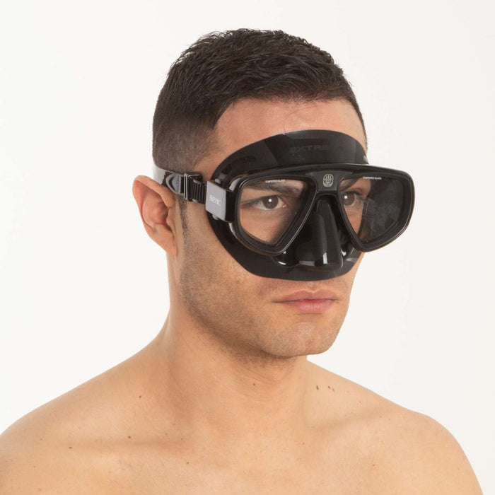 Máscara de snorkel de buceo Extreme 50 Negra-Negro Seac 75-65N-SBL