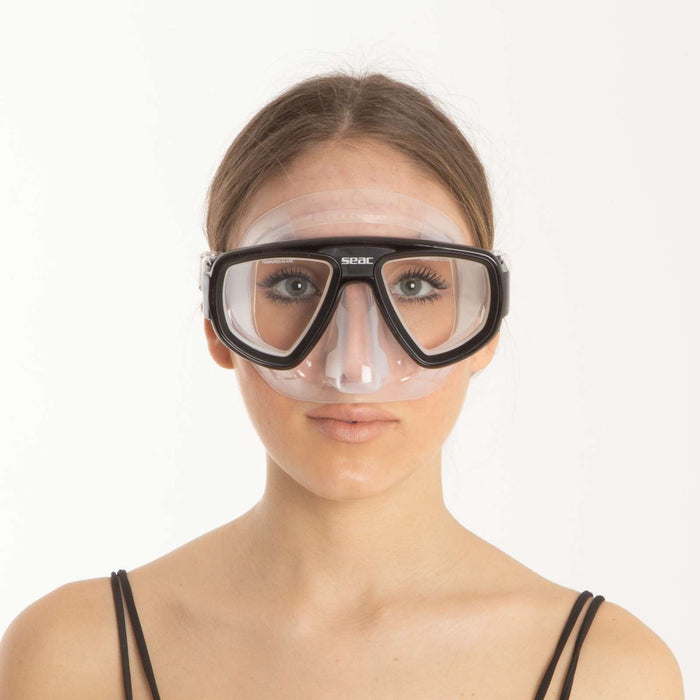 Máscara de snorkel de buceo Extreme 50 Claro-Negro Seac 75-65N-SKL