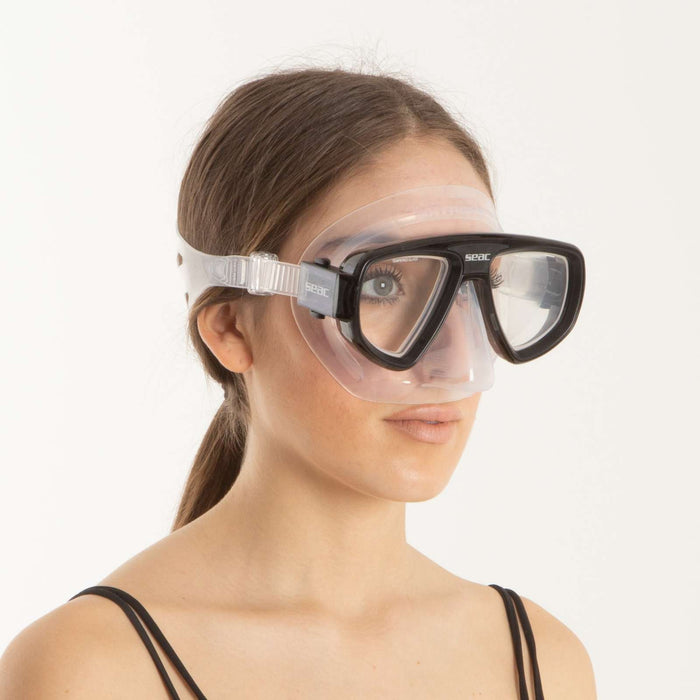 Máscara de snorkel de buceo Extreme 50 Claro-Negro Seac 75-65N-SKL