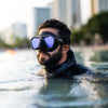 Máscara de Freediving y Spearfishing Eagle Lentes Espejadas Plateadas Negras Seac 75-66NS-SBL-LS