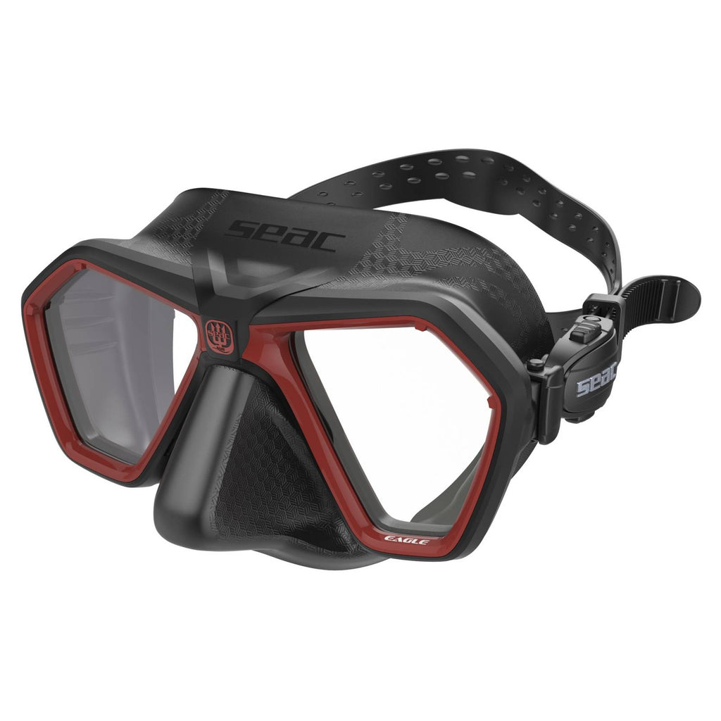 Máscara de Freediving y Spearfishing Eagle Negra-Roja Seac 75-66R-SBL