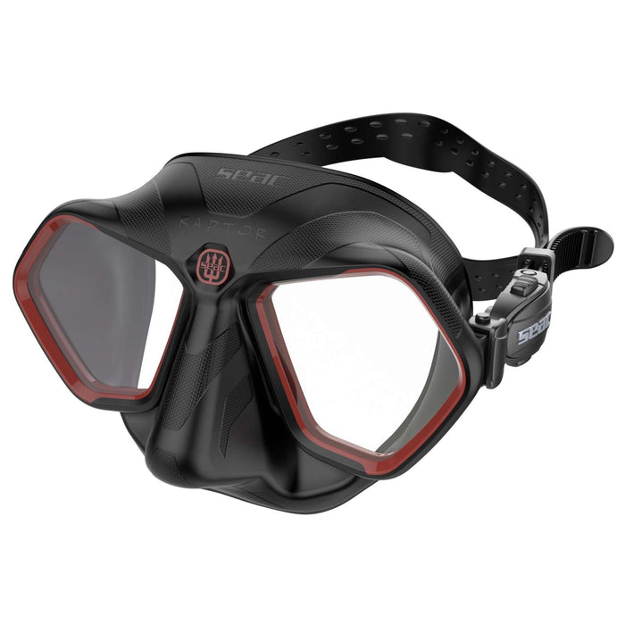 Máscara de Apnea y Pesca Submarina Raptor Negro-Rojo Seac 75-68R-SBL