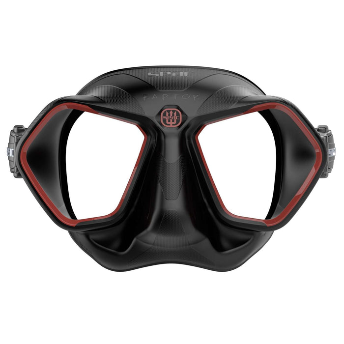Máscara de Apnea y Pesca Submarina Raptor Negro-Rojo Seac 75-68R-SBL