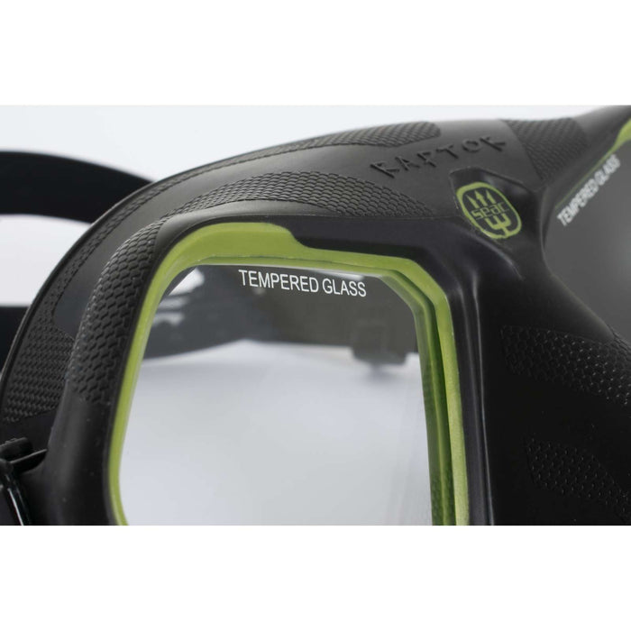 Máscara de Apnea y Pesca Submarina Raptor Negro-Verde Seac 75-68V-SBL