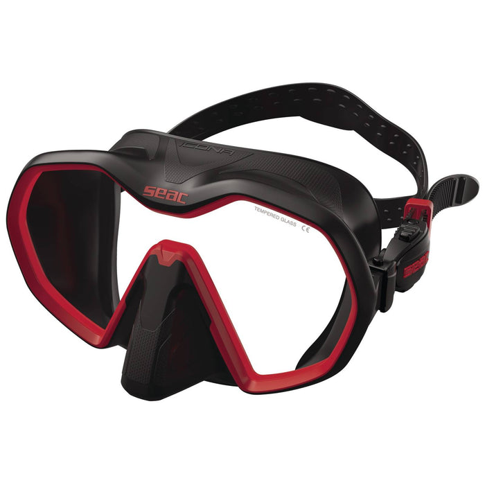 Máscara de Buceo Icona Negra-Roja Seac 75-69NR-SBL