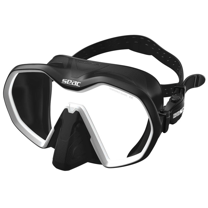 Máscara de Buceo Icona Negra-Blanca Seac 75-69W-SBL